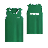 Thumbnail for Cabin Crew Text Designed Basketball Style Sports Tank Tops