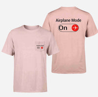 Thumbnail for Airplane Mode On Designed Pocket T-Shirts