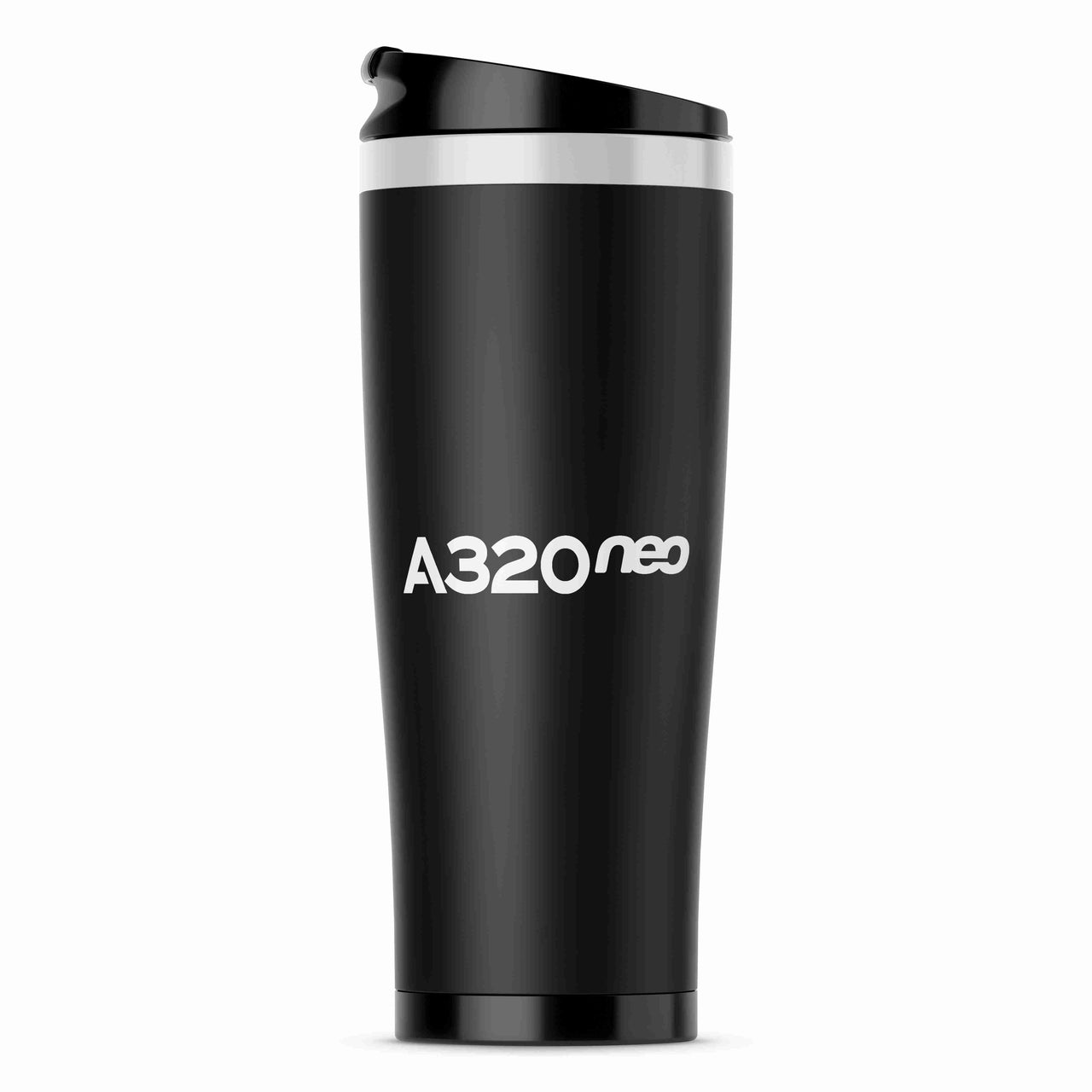 A320neo & Text Designed Stainless Steel Travel Mugs