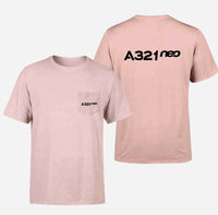 Thumbnail for A321neo & Text Designed Pocket T-Shirts