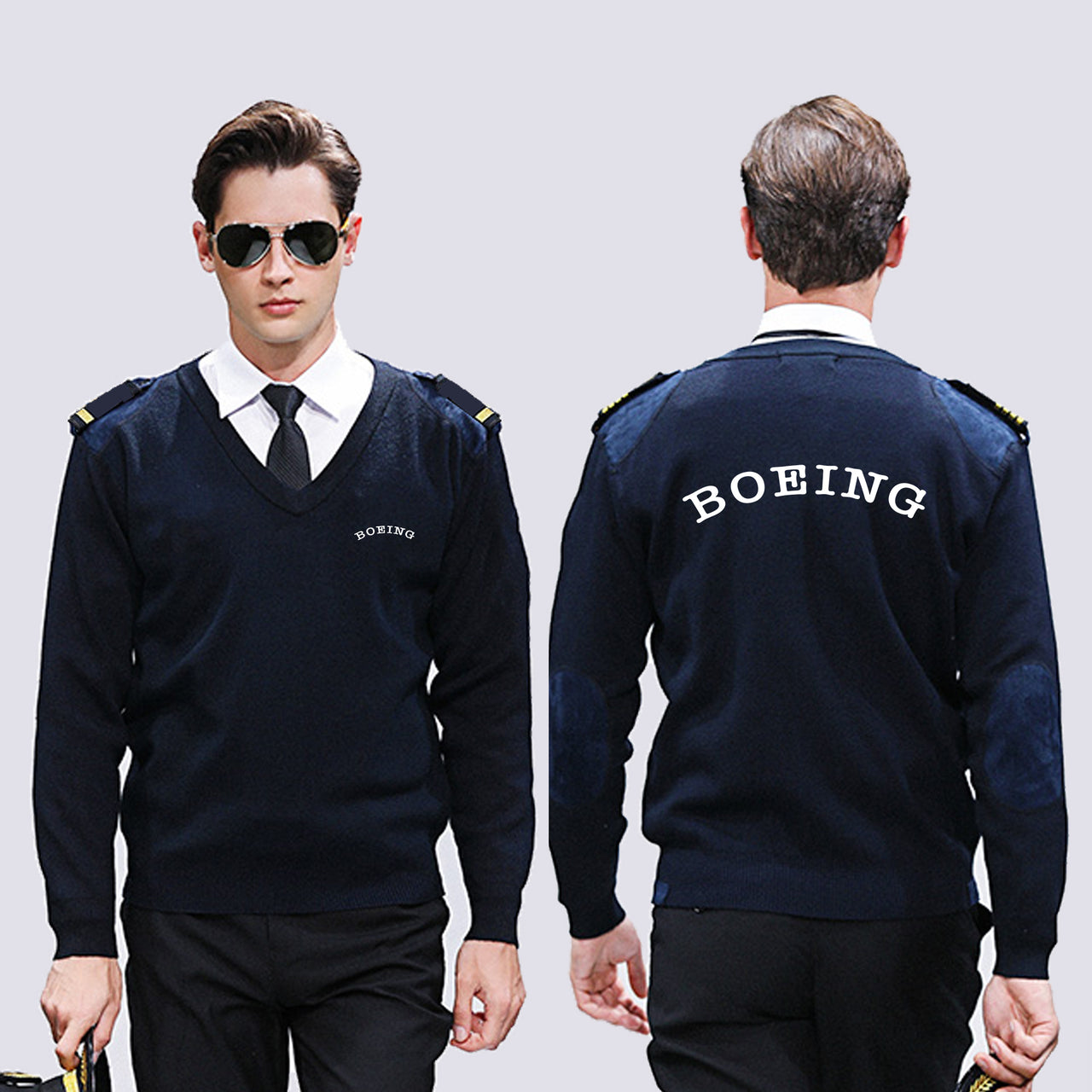 Special BOEING Text Designed Wool Pilot Sweaters