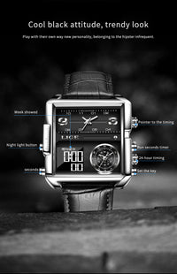 Thumbnail for Waterproof Clock Quartz Analog Digital Sport  Watches LED Aviator Watch