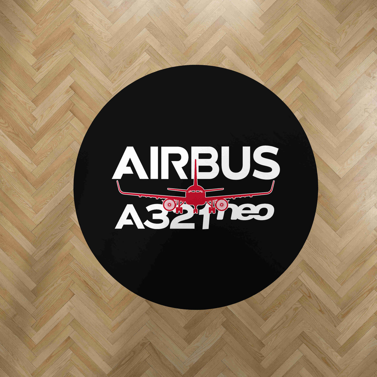 Amazing Airbus A321neo Designed Carpet & Floor Mats (Round)