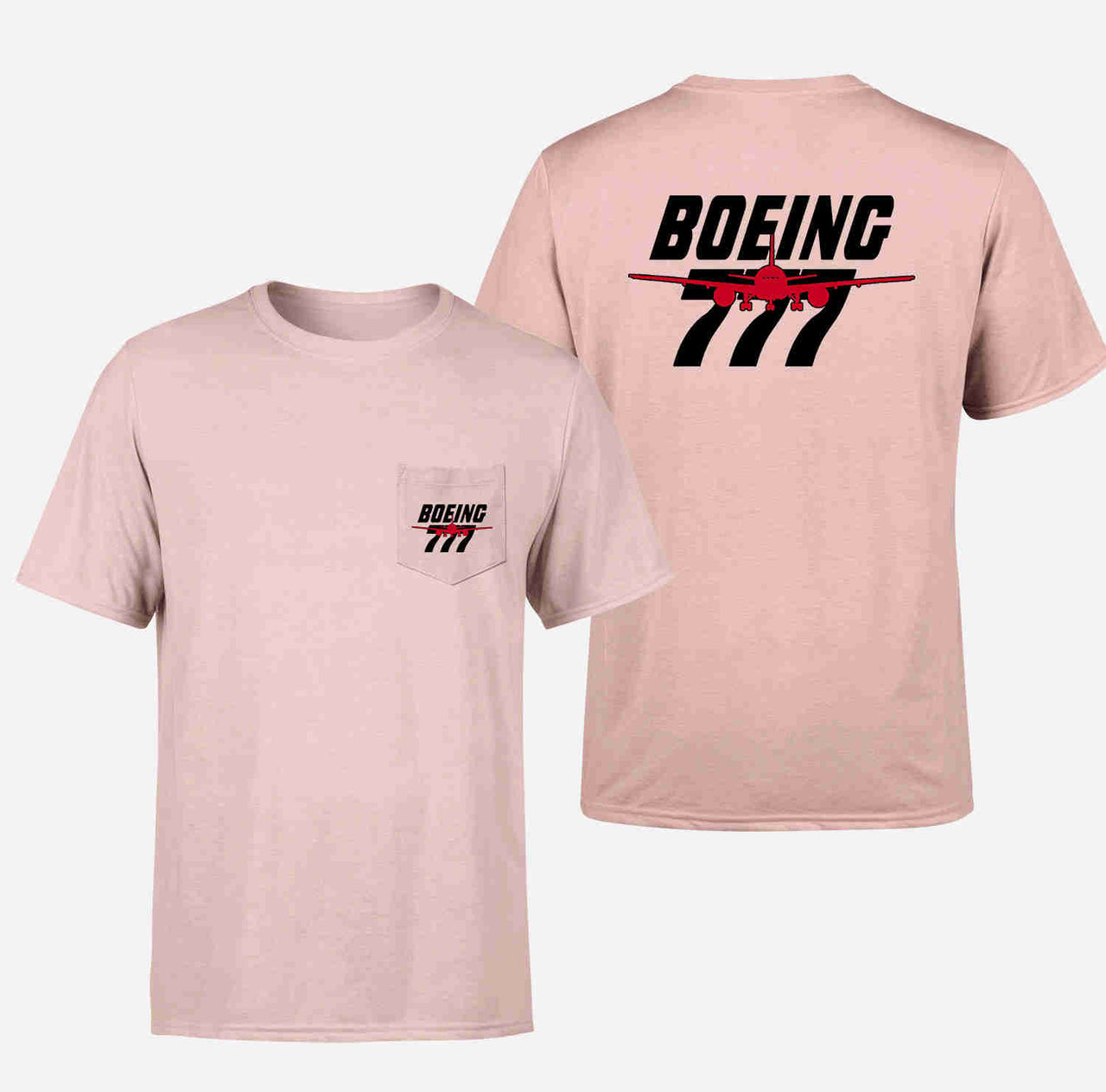 Amazing Boeing 777 Designed Pocket T-Shirts