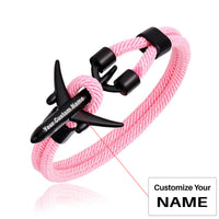 Thumbnail for (Edition 2) Super Quality Stylish Airplane Shape Bracelets Black (Pure Colours)