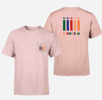 Thumbnail for Colourful Cabin Crew Designed Pocket T-Shirts