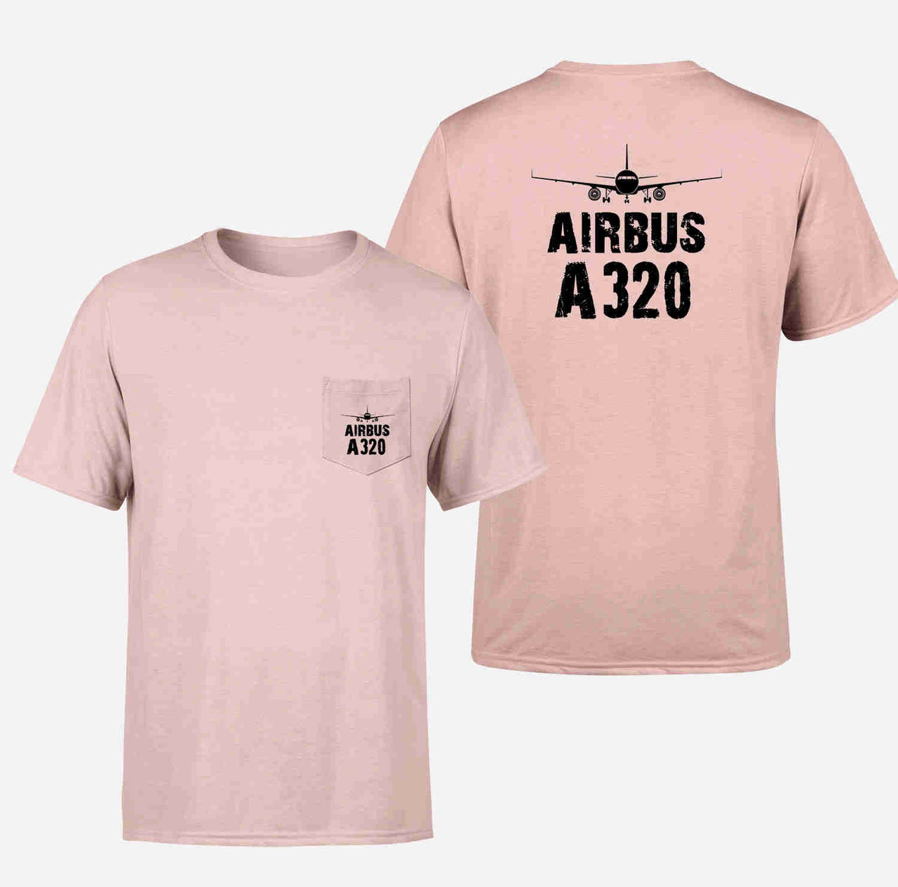 Airbus A320 & Plane Designed Pocket T-Shirts