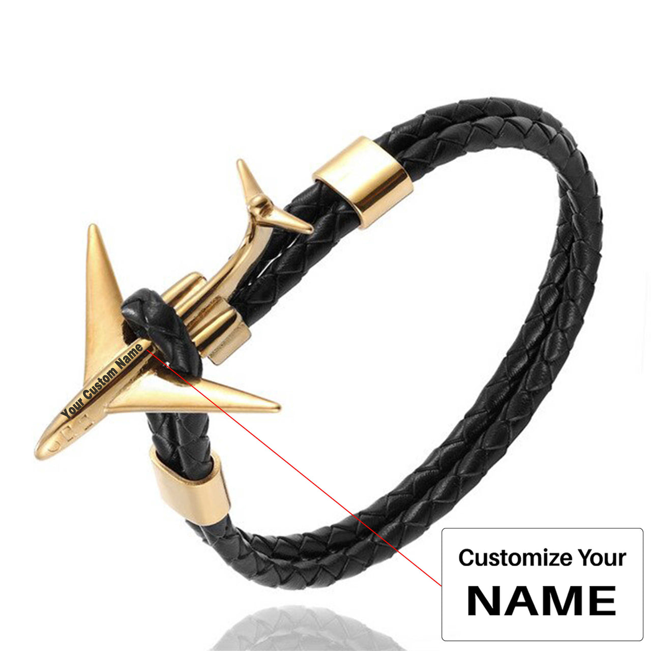 Super Cool Airplane Designed Leather Bracelets