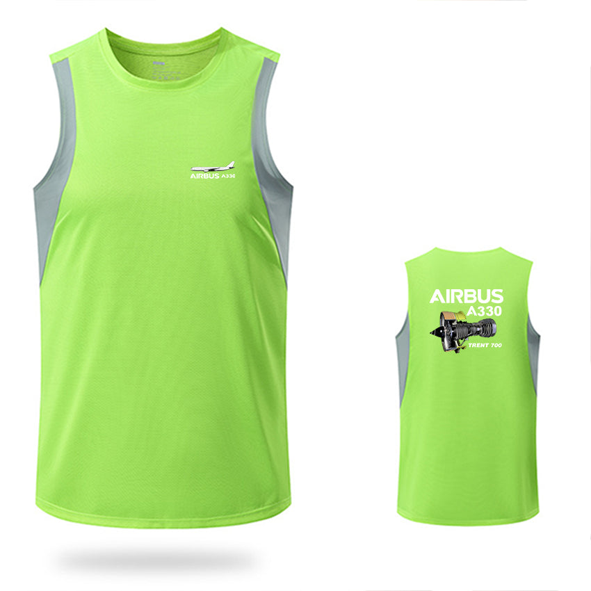 Airbus A330 & Trent 700 Engine Designed Men Sleeveless T-shirt Quick Dry Vests