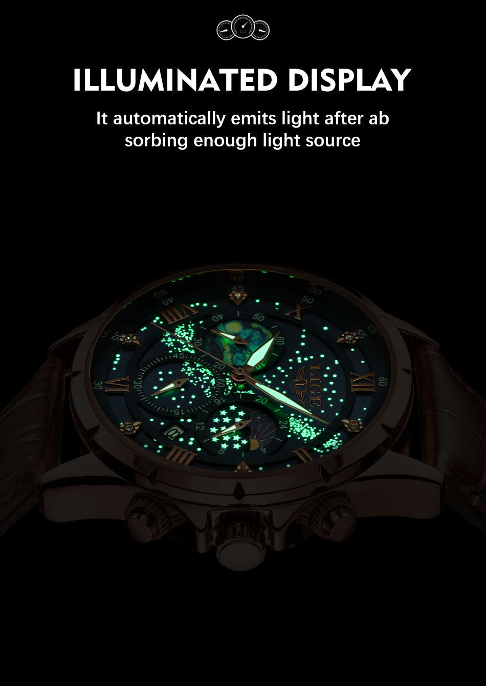 30M Waterproof Luminous Quartz Wristwatches