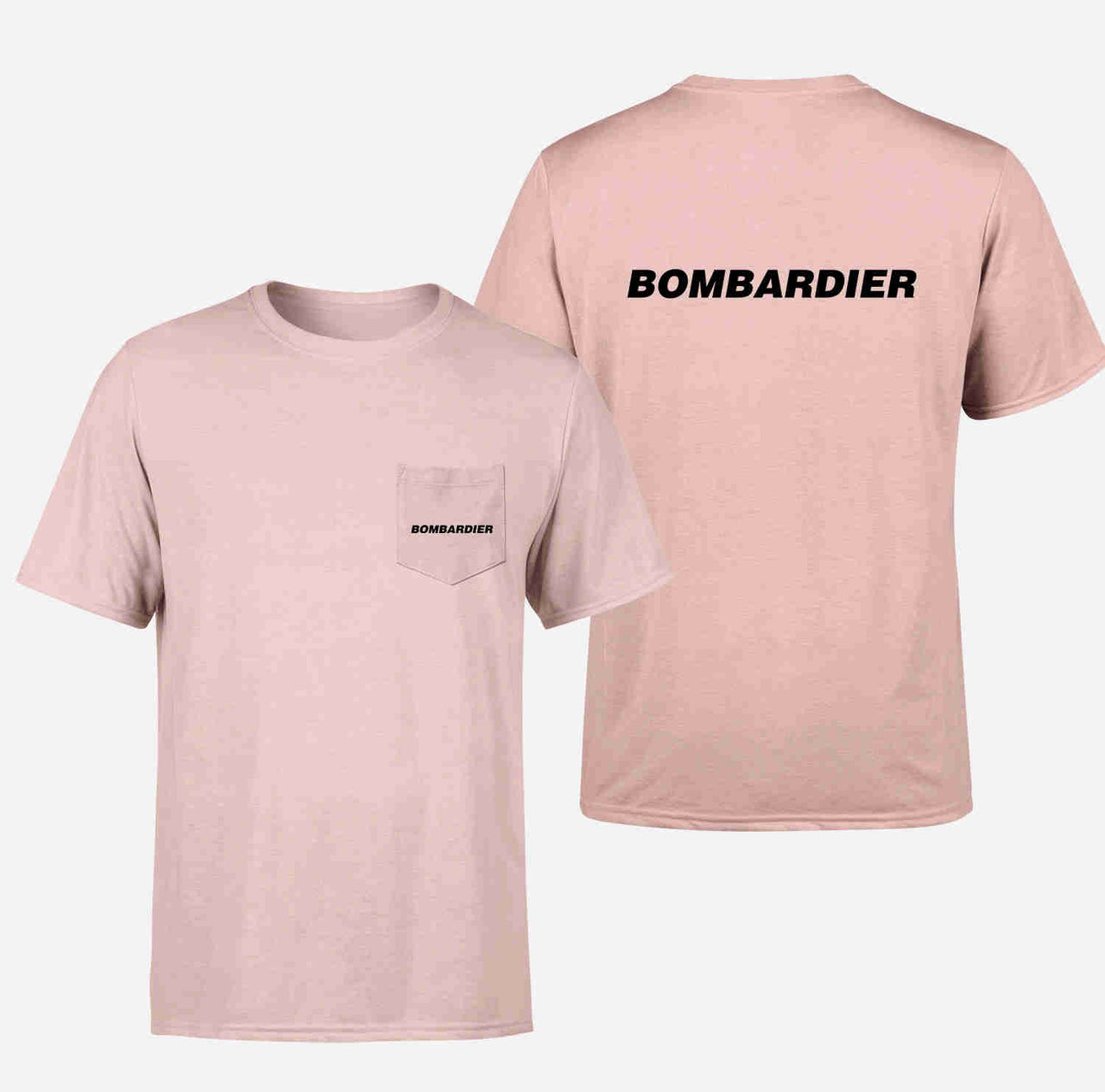 Bombardier & Text Designed Pocket T-Shirts