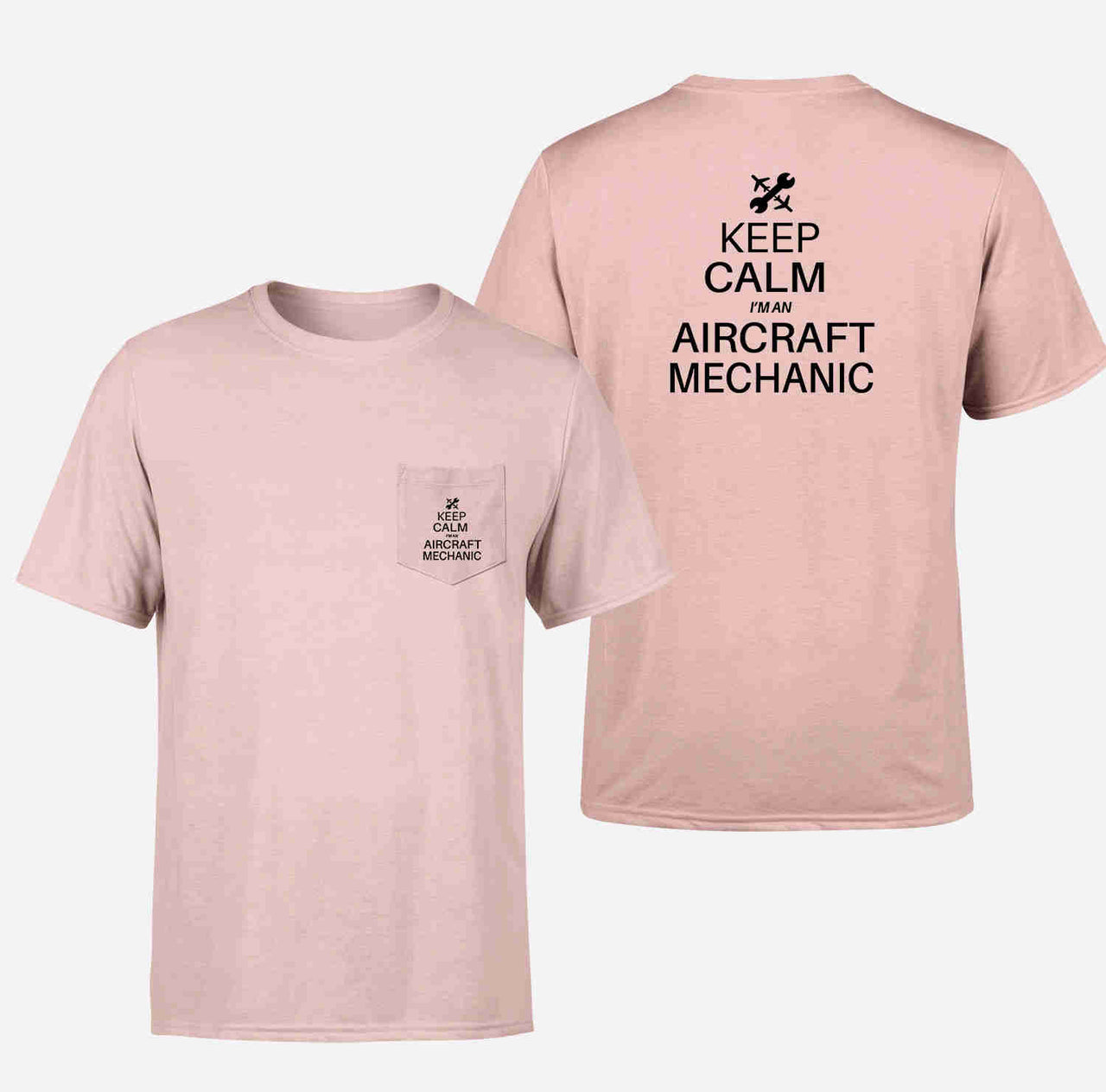 Aircraft Mechanic Designed Pocket T-Shirts