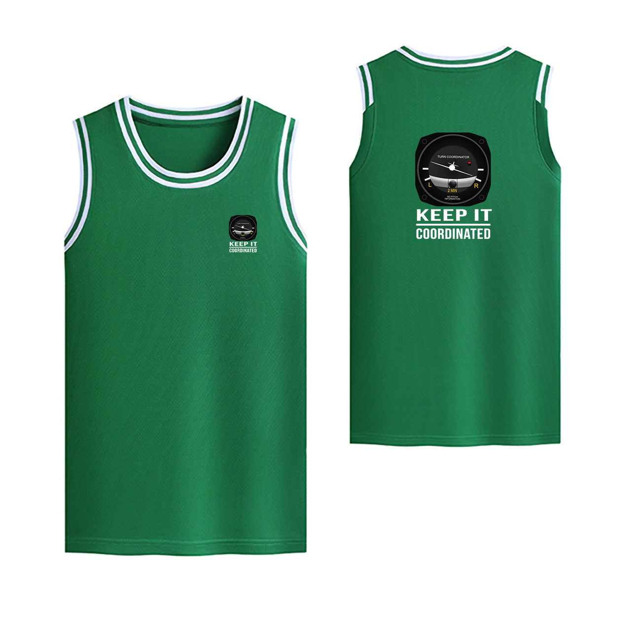 Keep It Coordinated Designed Basketball Style Sports Tank Tops