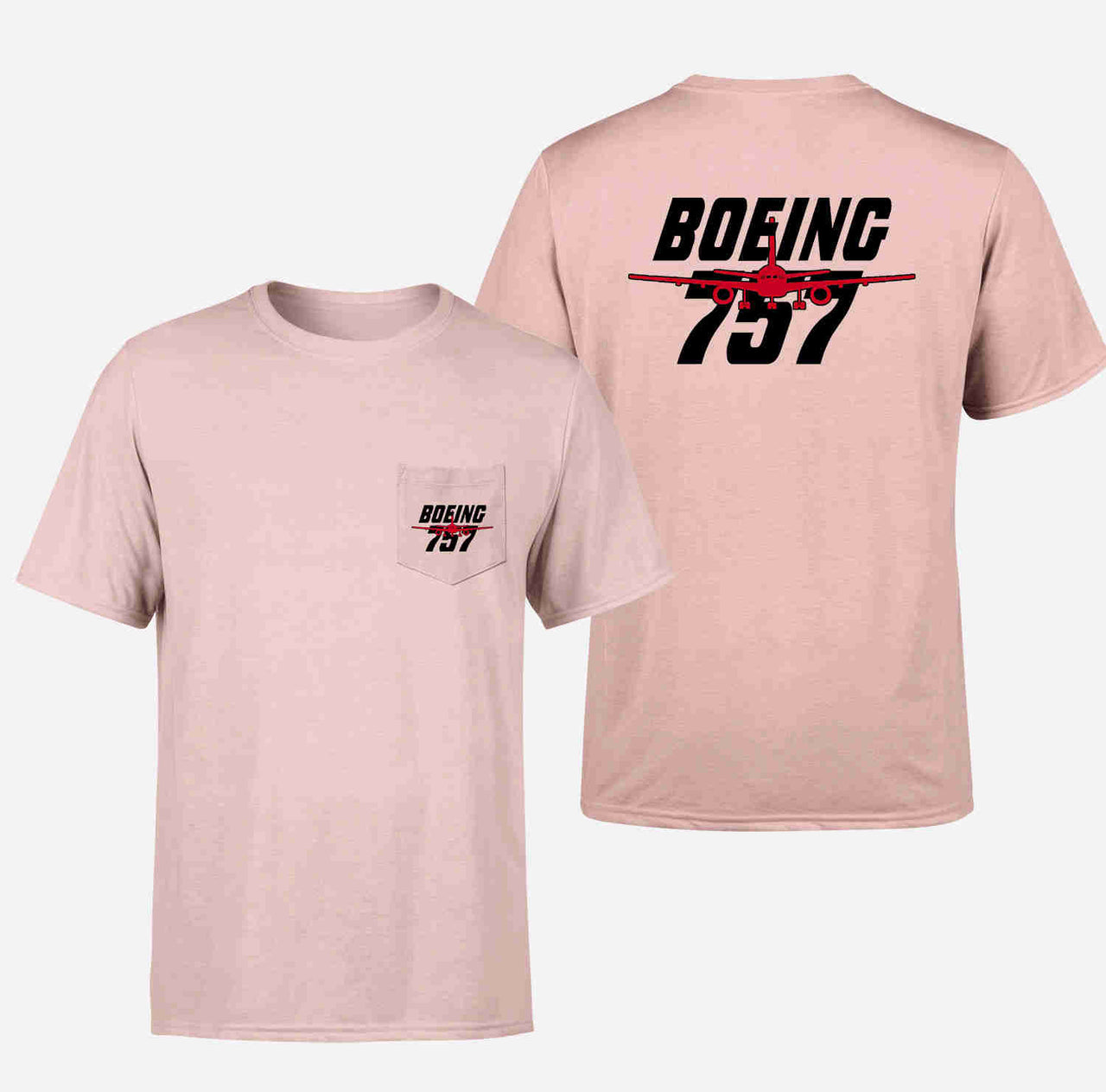 Amazing Boeing 757 Designed Pocket T-Shirts