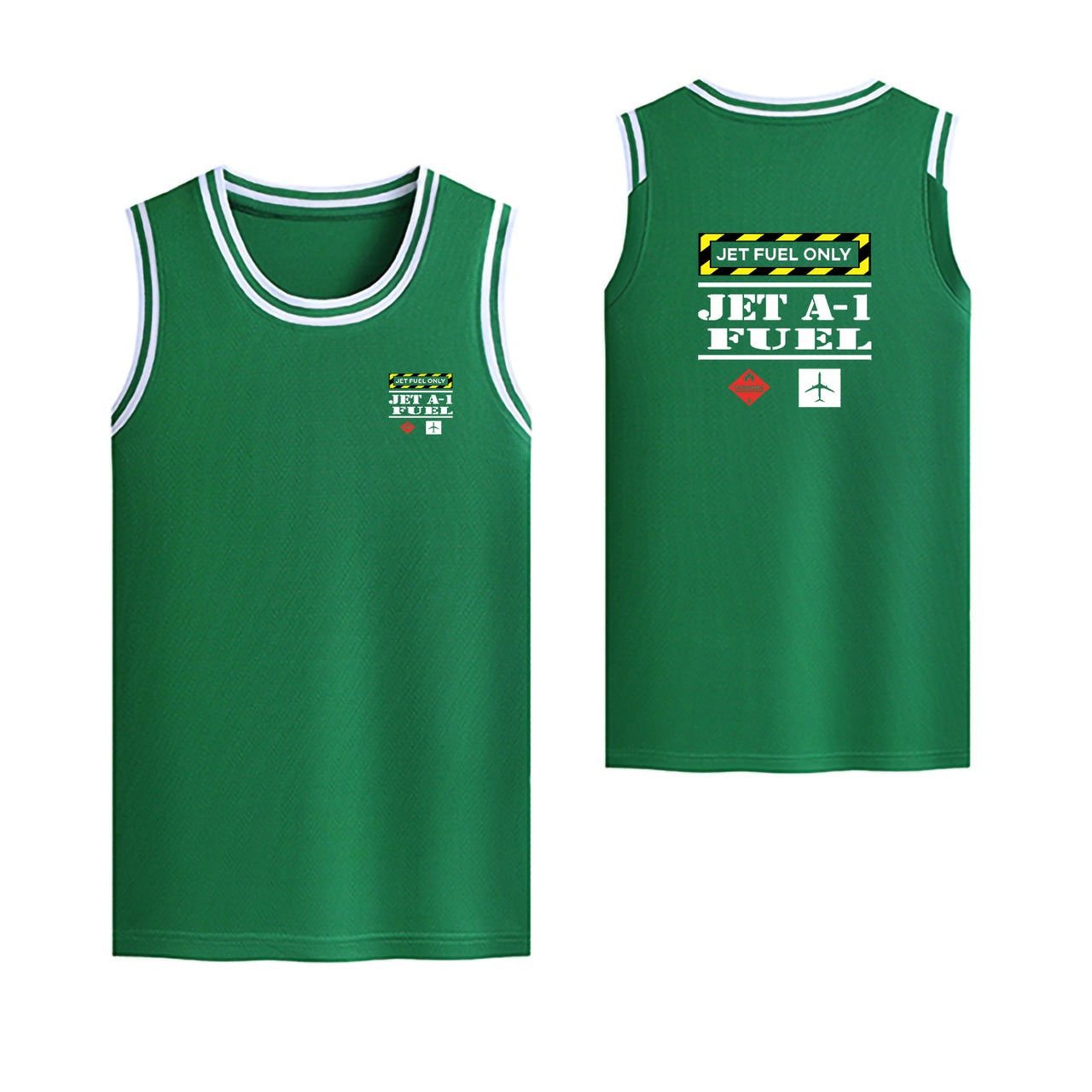 Jet Fuel Only Designed Basketball Style Sports Tank Tops