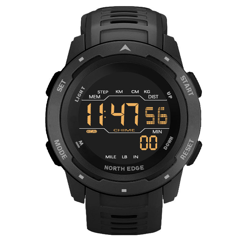 Waterproof 50m Smart Watch Sports watch Dual Time Running Pedometer Countdown