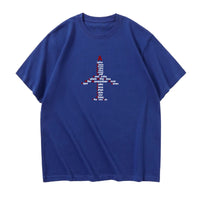 Thumbnail for Airplane Shape Aviation Alphabet Designed Relax Fit T-Shirts