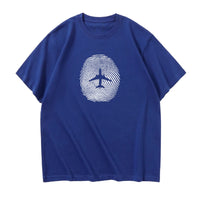 Thumbnail for Aviation Finger Print Designed Relax Fit T-Shirts