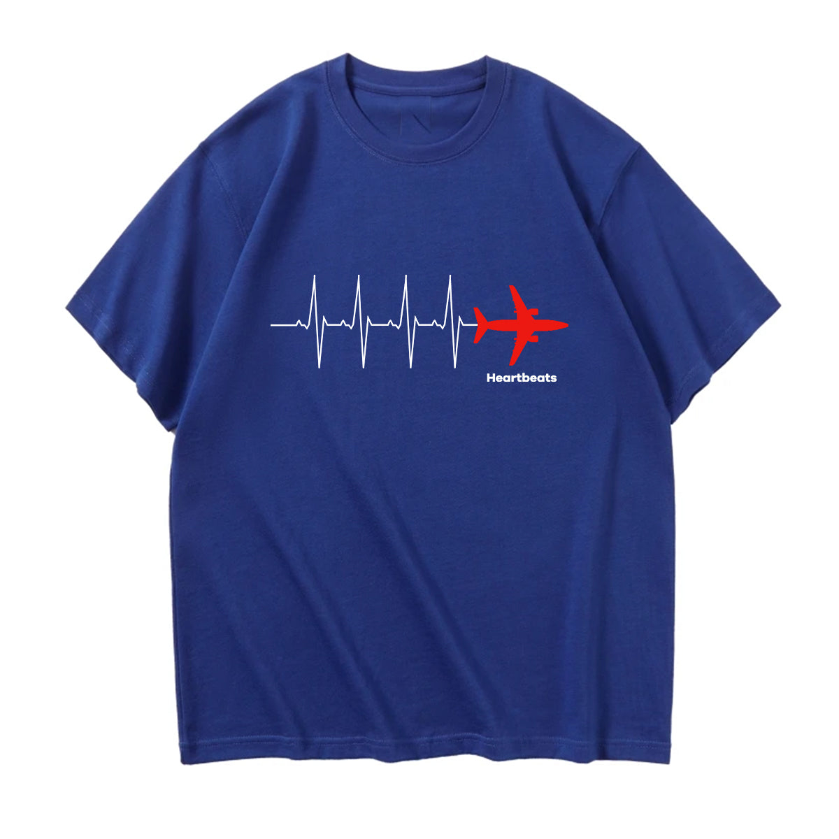 Aviation Heartbeats Designed Relax Fit T-Shirts