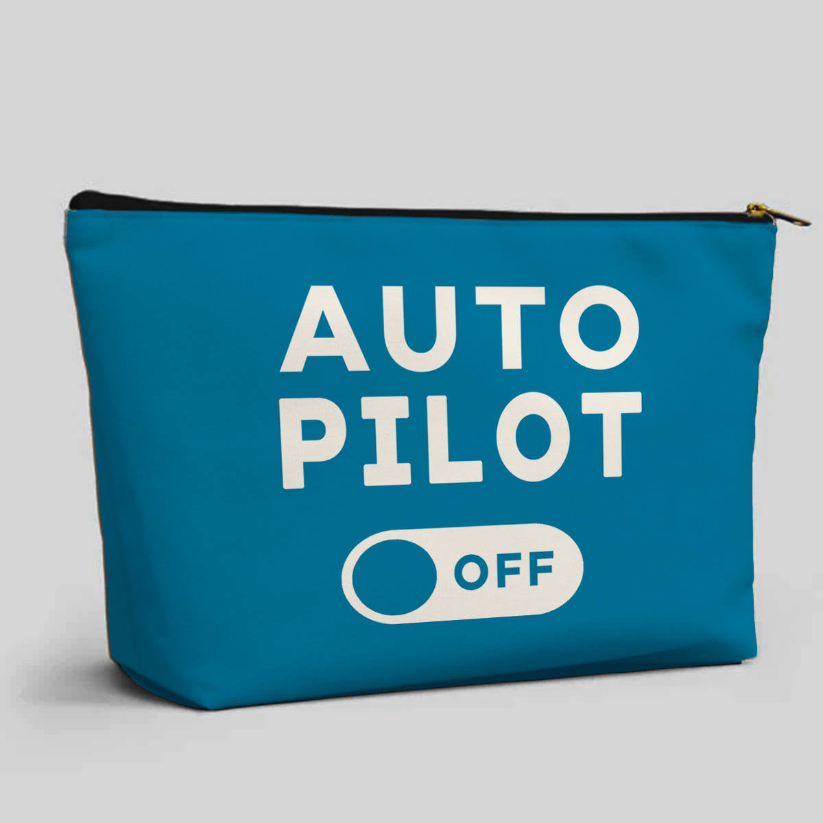 Auto Pilot Off Designed Zipper Pouch