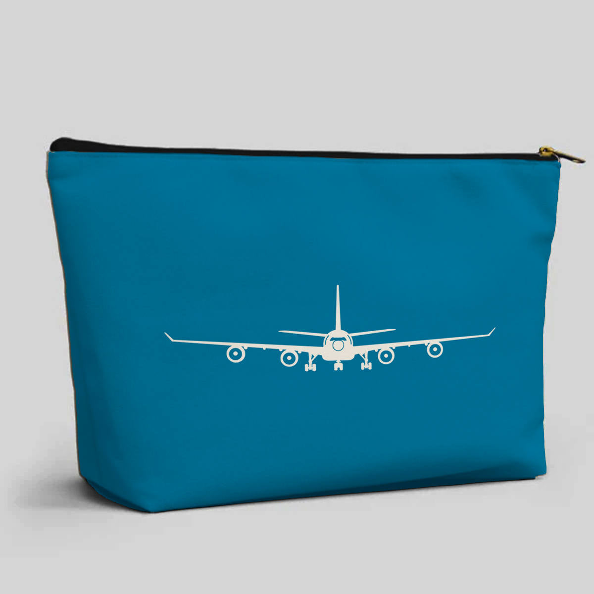 Airbus A340 Silhouette Designed Zipper Pouch