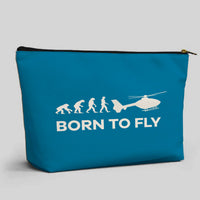 Thumbnail for Born To Fly Helicopter Designed Zipper Pouch