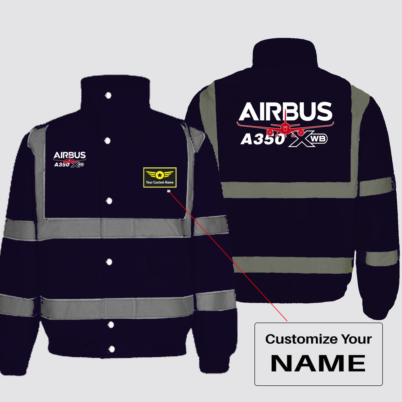 Amazing Airbus A350 XWB Designed Reflective Winter Jackets