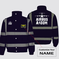 Thumbnail for Airbus A400M & Plane Designed Reflective Winter Jackets