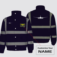 Thumbnail for Boeing 787 Silhouette Designed Reflective Winter Jackets