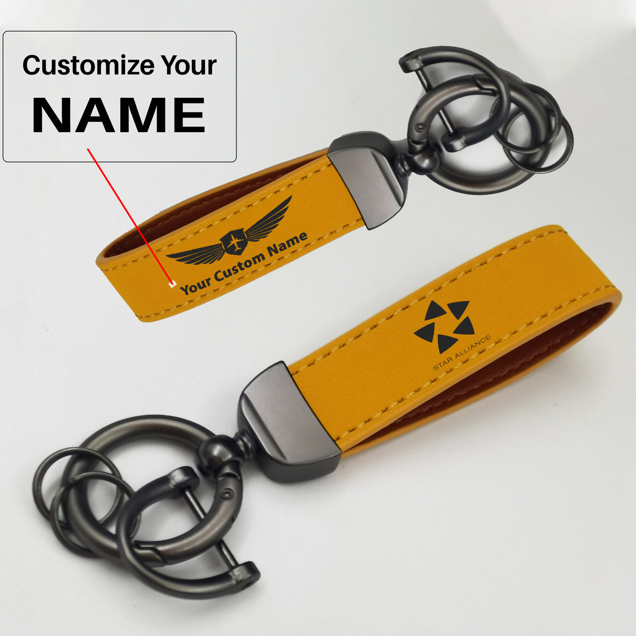 Star Alliance Airlines Design Horseshoe Buckle Key Chains