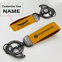 Thumbnail for Transavia France Airlines Design Horseshoe Buckle Key Chains