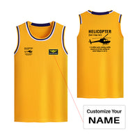 Thumbnail for Helicopter [Noun] Designed Basketball Style Sports Tank Tops