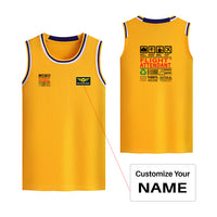 Thumbnail for Flight Attendant Label Designed Basketball Style Sports Tank Tops