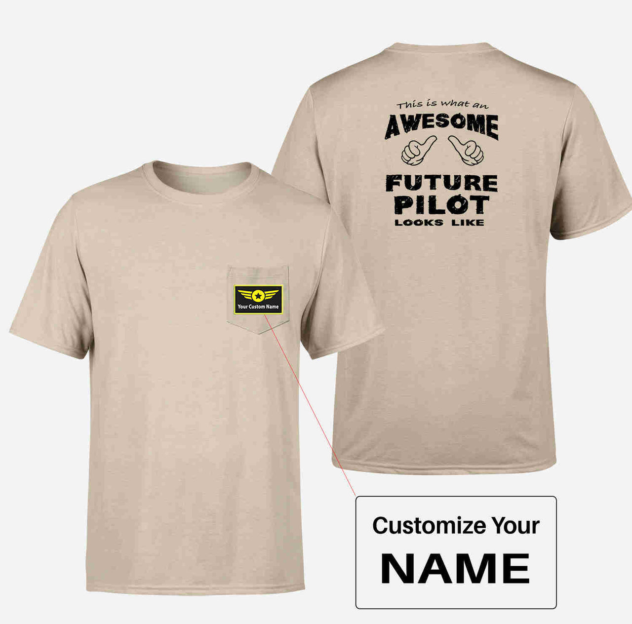 Future Pilot Designed Pocket T-Shirts