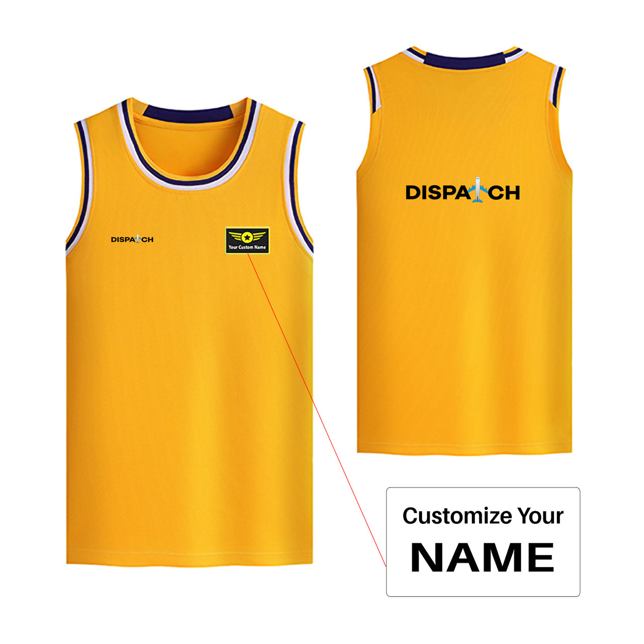 Dispatch Designed Basketball Style Sports Tank Tops