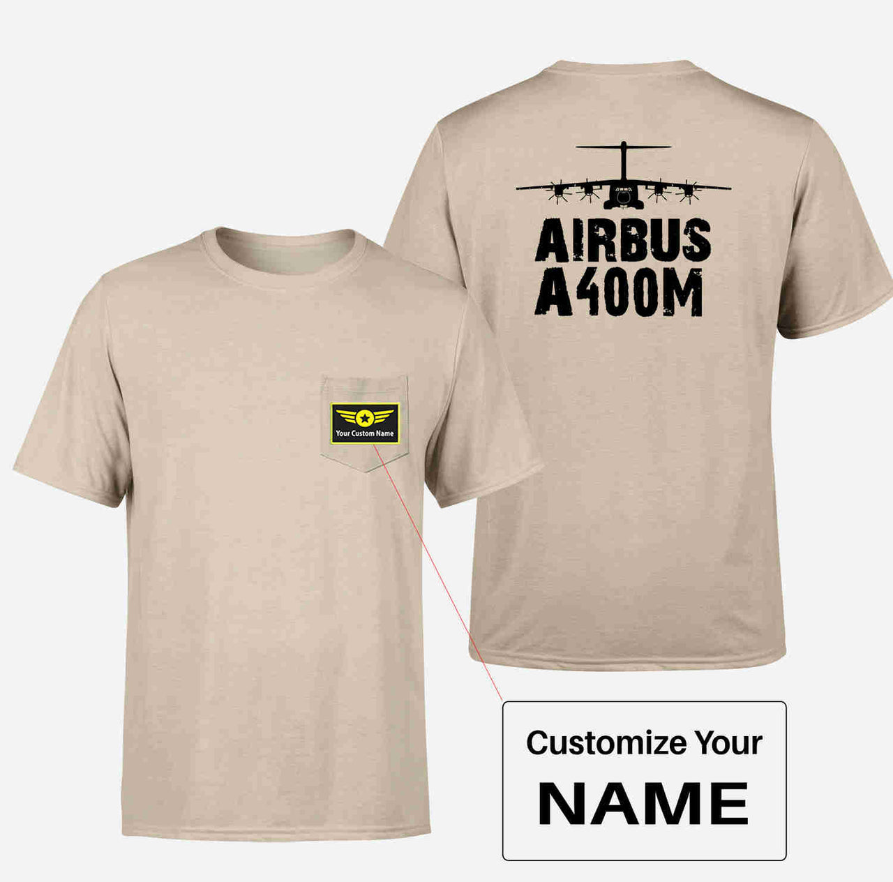 Airbus A400M & Plane Designed Pocket T-Shirts