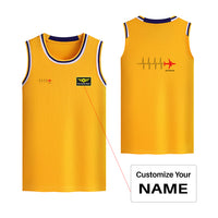 Thumbnail for Aviation Heartbeats Designed Basketball Style Sports Tank Tops