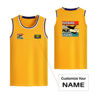 Thumbnail for Husband & Dad & Pilot & Legend Designed Basketball Style Sports Tank Tops