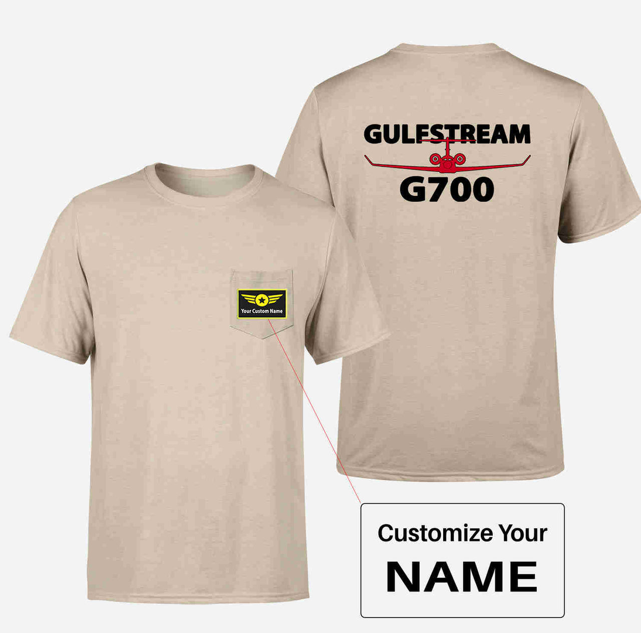 Amazing Gulfstream G700 Designed Pocket T-Shirts