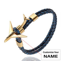 Thumbnail for Super Cool Airplane Designed Leather Bracelets