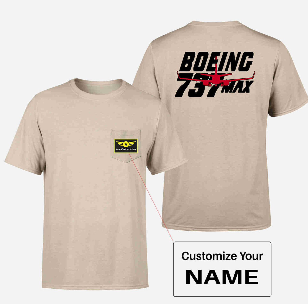 Amazing 737 Max Designed Pocket T-Shirts