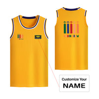 Thumbnail for Colourful Cabin Crew Designed Basketball Style Sports Tank Tops