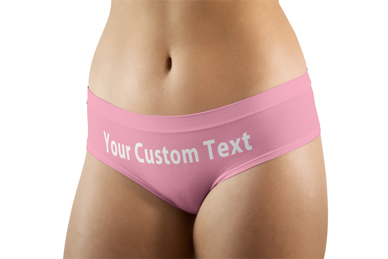 Custom Name (Pink) Designed Women Panties & Shorts