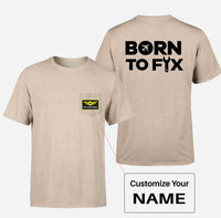 Thumbnail for Born To Fix Airplanes Designed Pocket T-Shirts