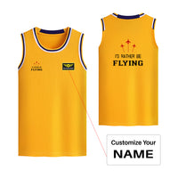 Thumbnail for I'D Rather Be Flying Designed Basketball Style Sports Tank Tops