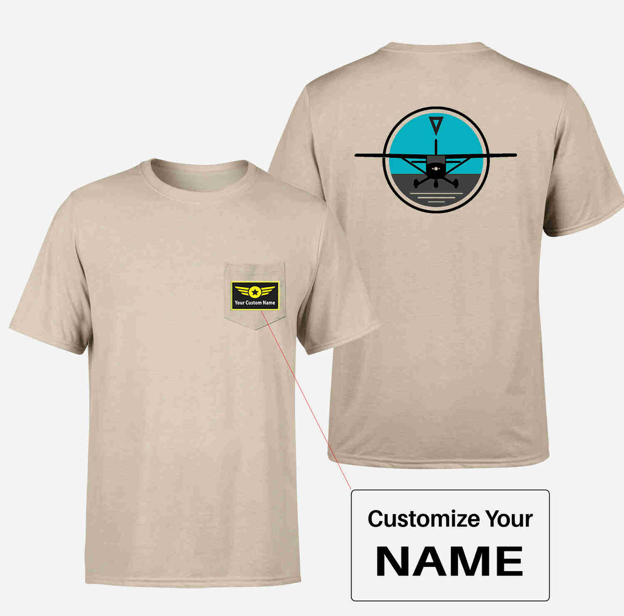 Cessna & Gyro Designed Pocket T-Shirts