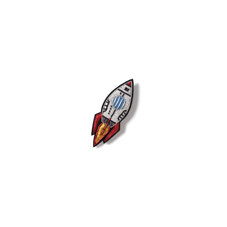 Rocket Embroidery Brooches