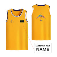 Thumbnail for Colourful Airplane Designed Basketball Style Sports Tank Tops