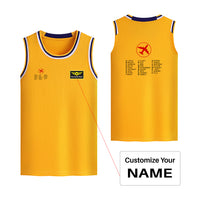 Thumbnail for Aviation Alphabet 2 Designed Basketball Style Sports Tank Tops