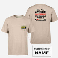 Thumbnail for I am an Awesome Boyfriend Designed Pocket T-Shirts